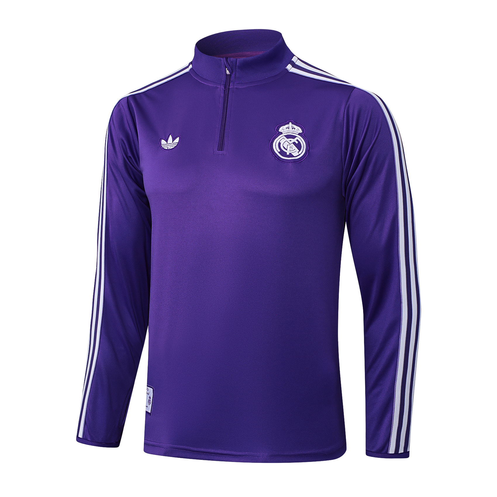 2025/2026 Real Madrid Purple Retro Edition Half-Pull Training Suit Football Shirt 1:1 Thai Quality Set