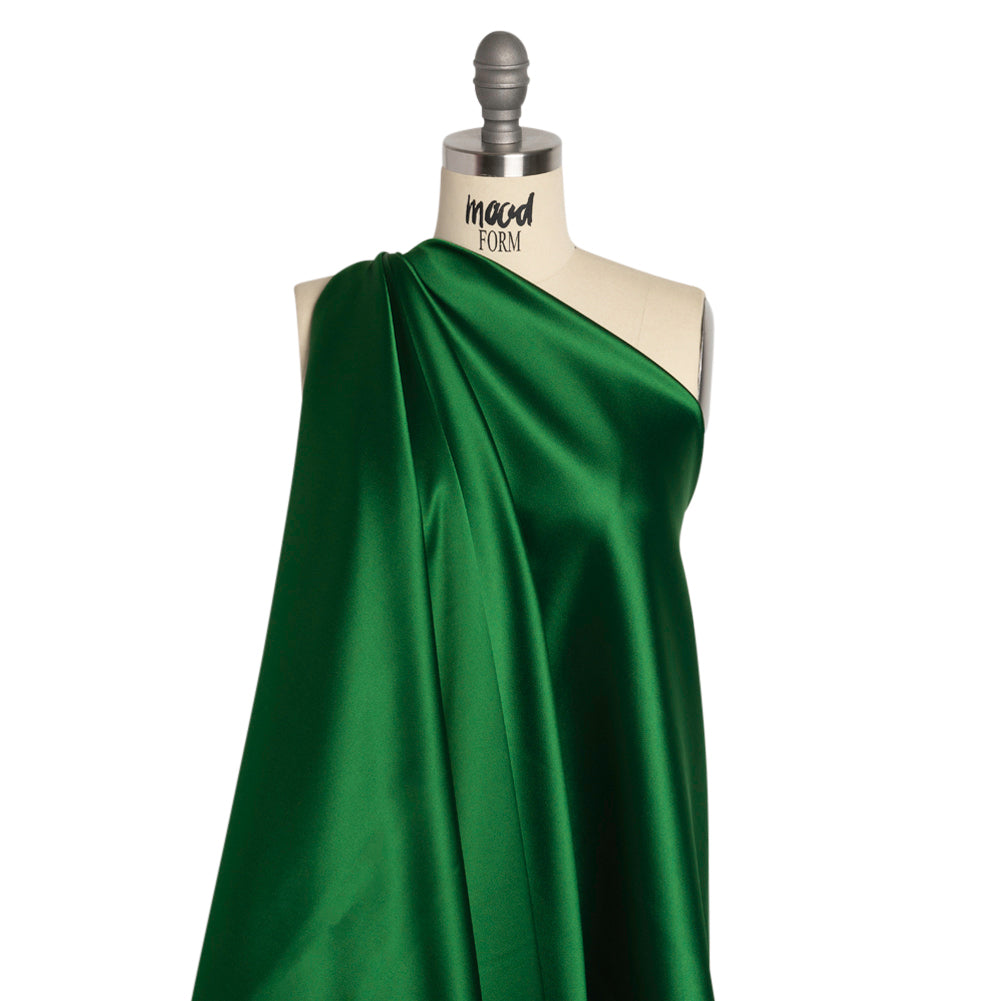 Stretch Satin Made in Italy - Green with Black Backing - Premium Collection - Joann Fabrics