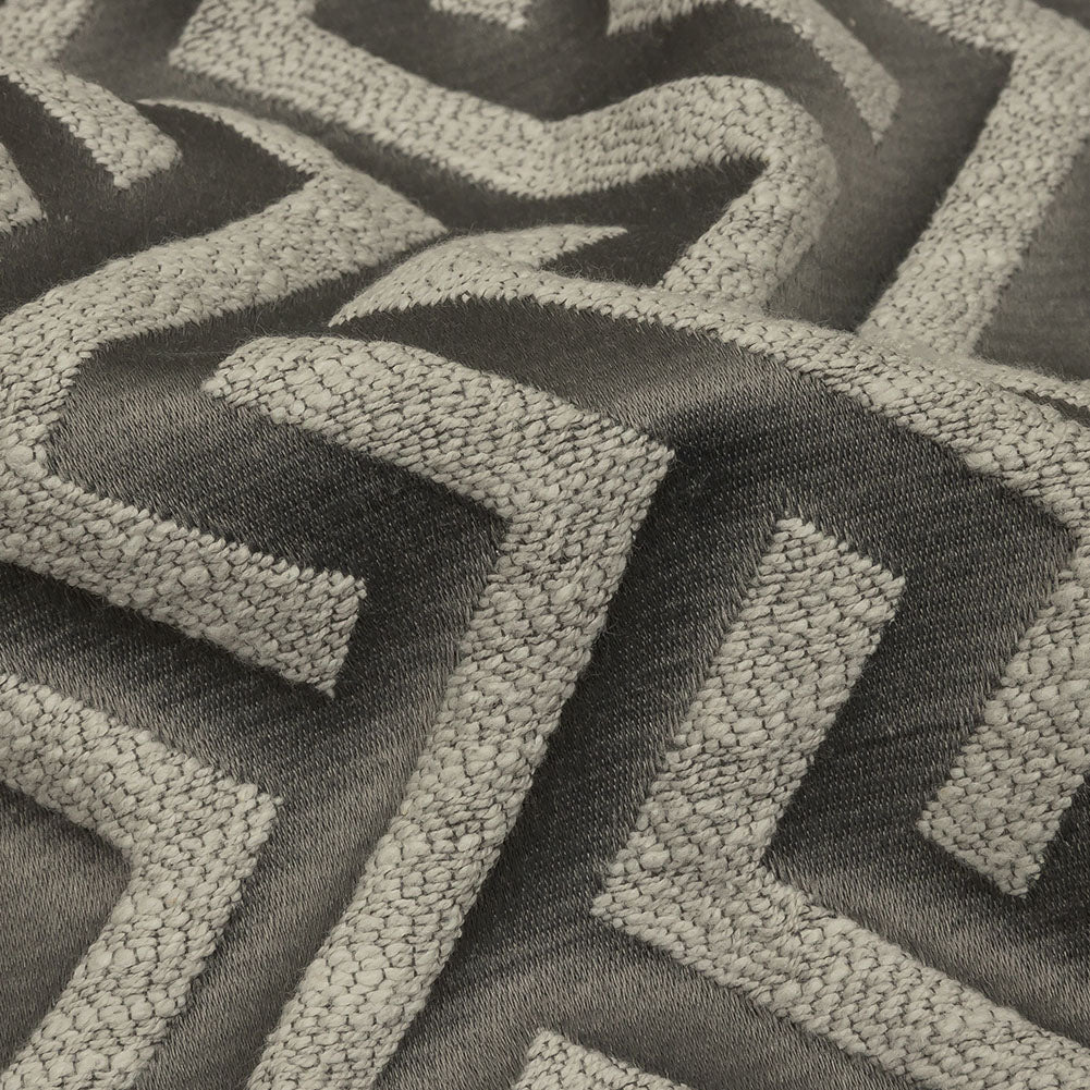 Cotton and Recycled Polyester Drapery Jacquard - Graphite Broken Chevrons - British Imported - Joann Fabrics