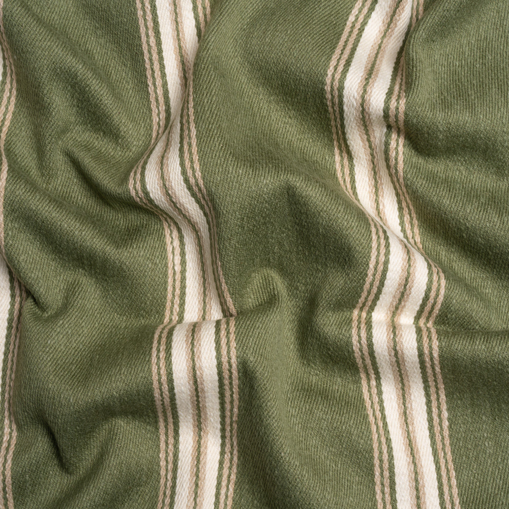 Cotton and Polyester Drapery Twill - Spruce Striped - British Imported - Joann Fabrics