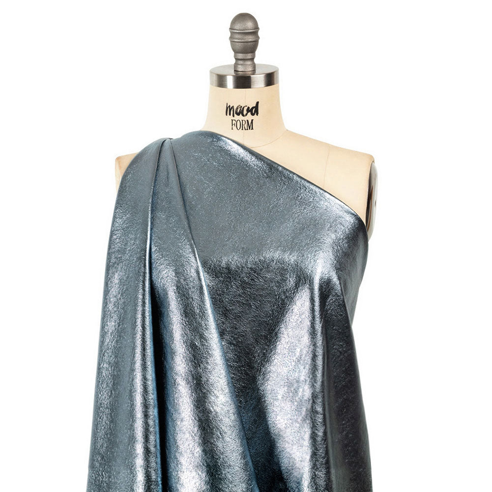 Textured Faux Leather - Metallic Graphite - Ileana Collection - Joann Fabrics