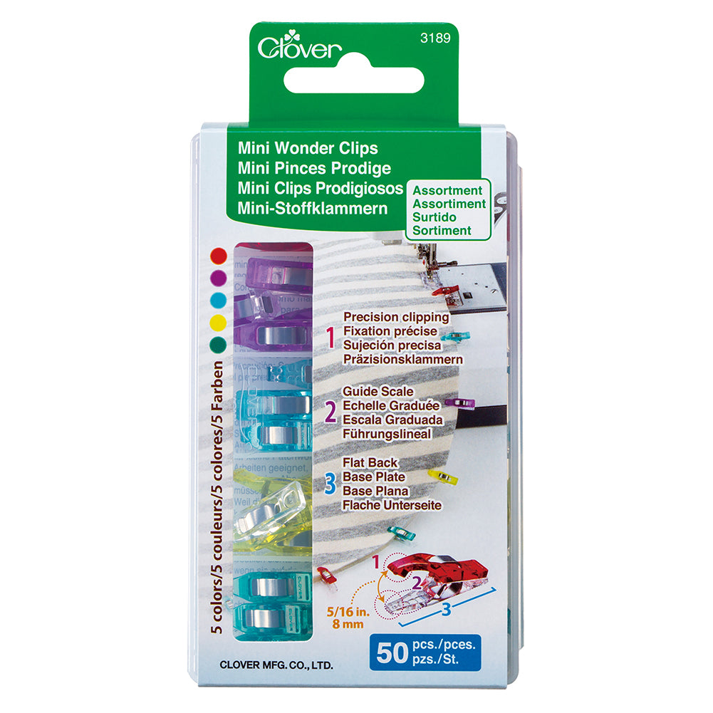 Clover Mini Wonder Clips - Assorted Colors - 50 pc - Joann Fabrics
