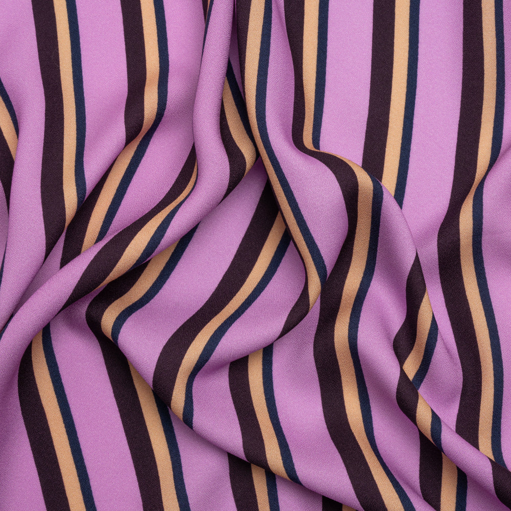 Mood Exclusive Purple Seeing Stripes Viscose Crepe - Joann Fabrics