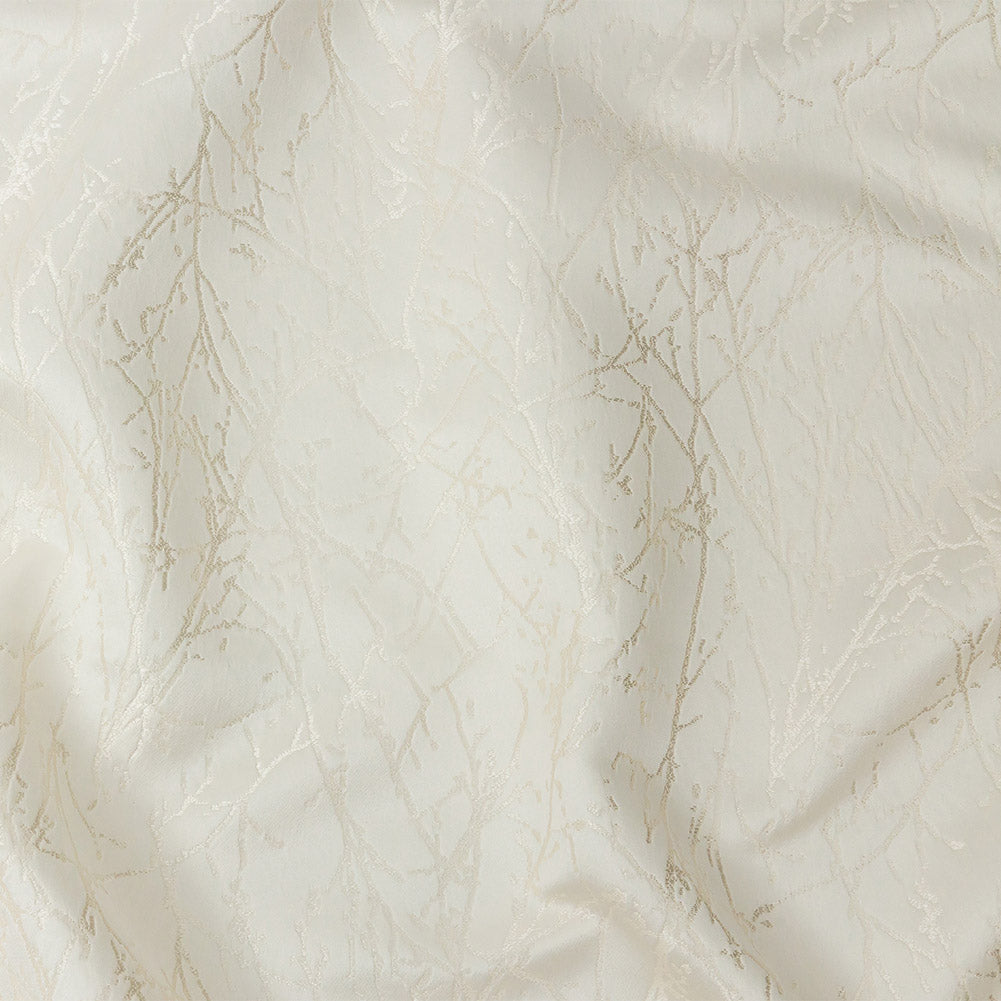 Polyester Jacquard - Ivory Wintry Branches - British Imported - Joann Fabrics