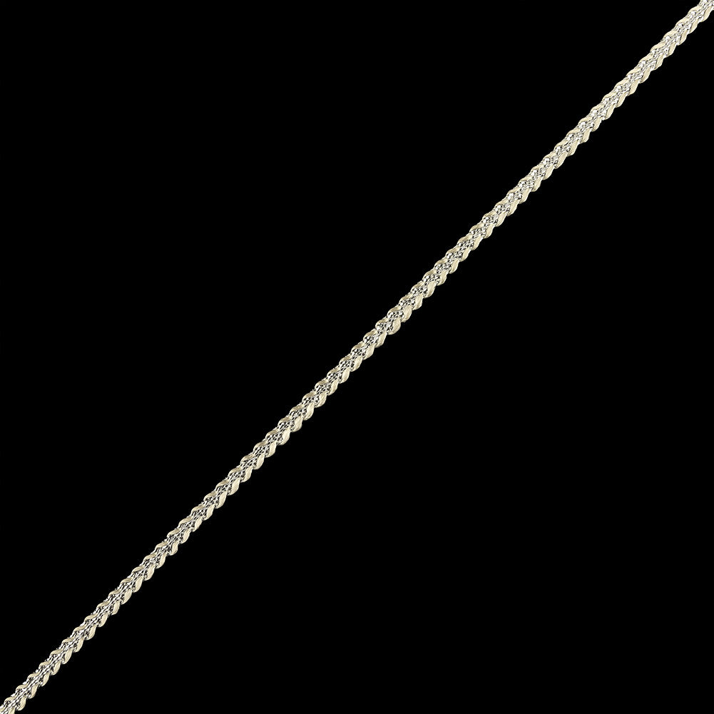 Metallic Silver and White Braided Trim - 0.1875