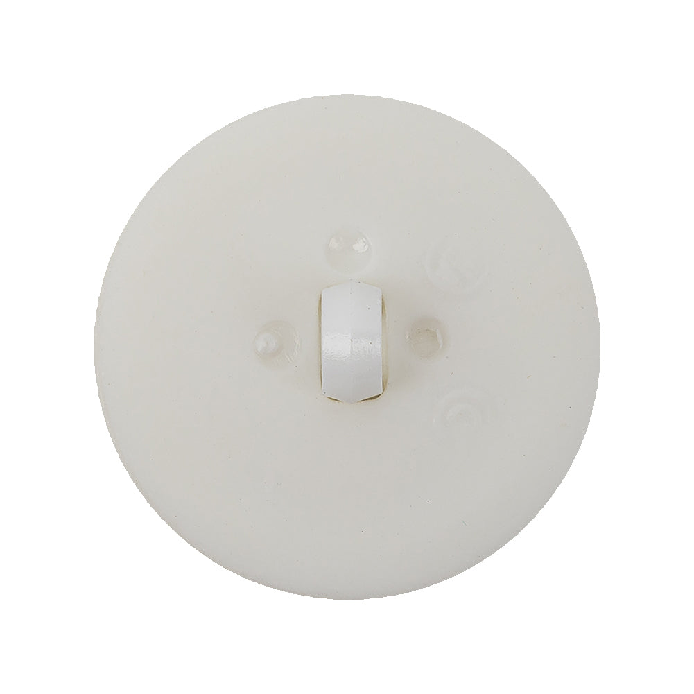 Italian Milk White Circle in a Circle Plastic Coat Button - 44L/28mm - Joann Fabrics