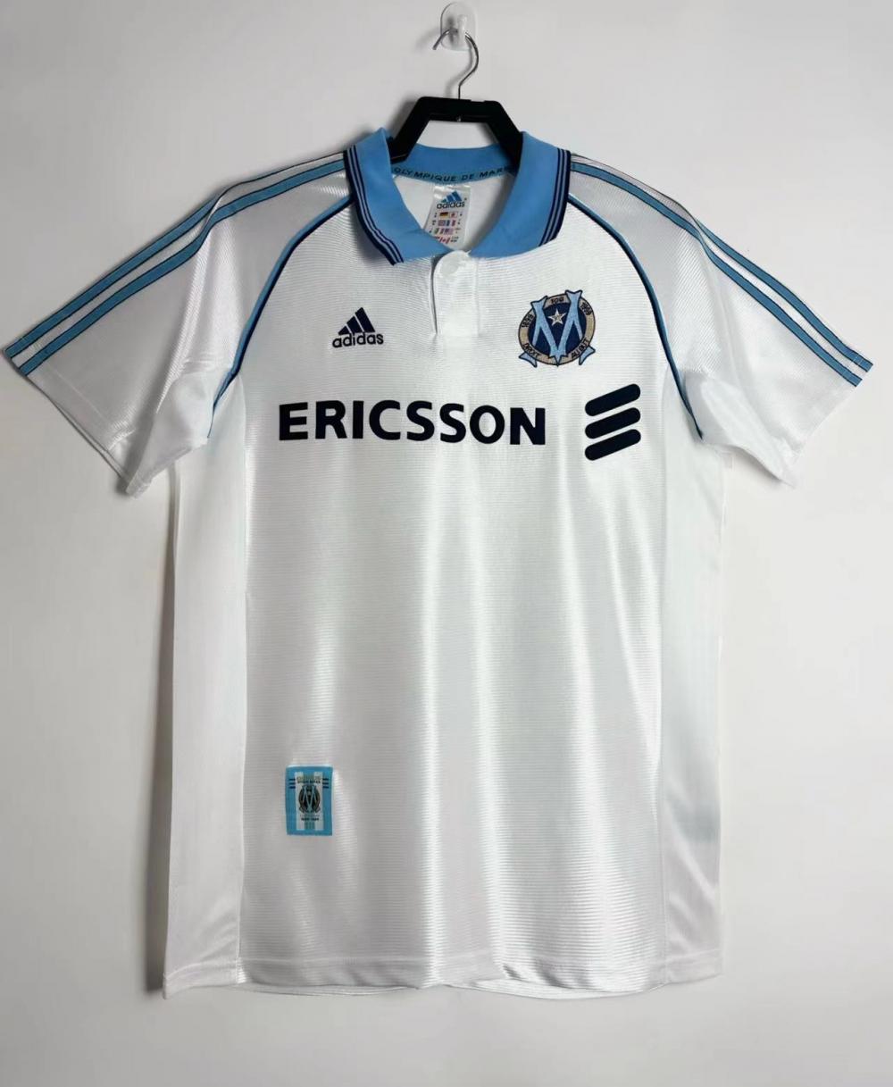 1998-1999 Retro Olympique de Marseille Home Football Jersey 1:1 Thai Quality