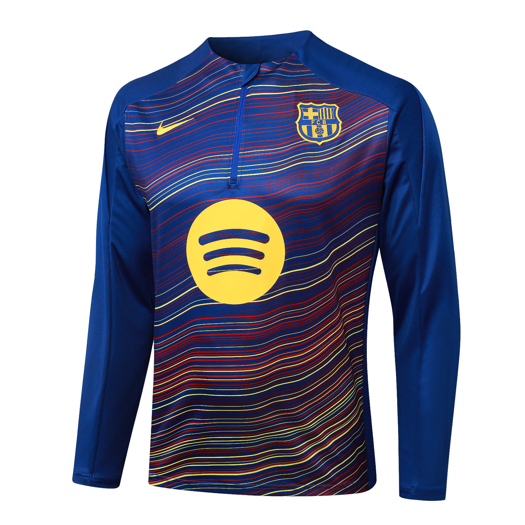 2025/2026 Barcelona Twill inkjet Half-Pull Training Suit Jersey 1:1 Thai Quality Set