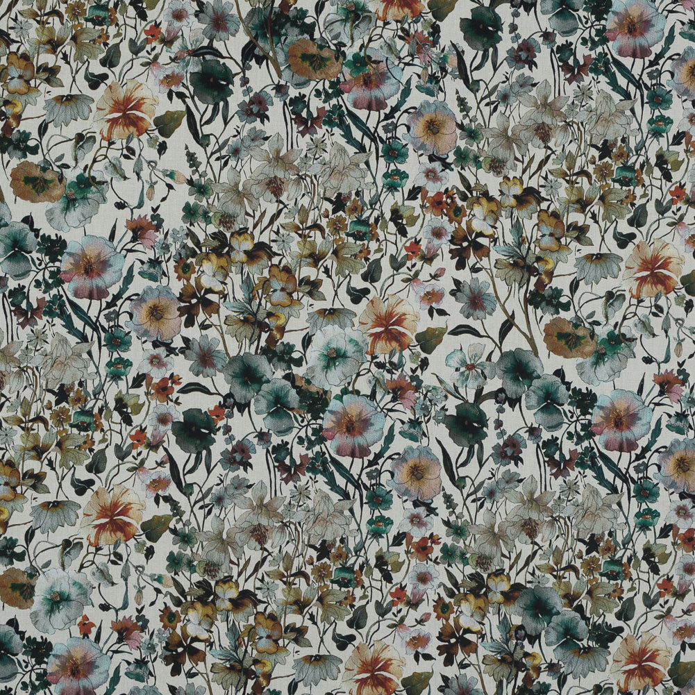 Cotton Voile - Ivory Floral - Passing of Adonis Print - Mood Exclusive Gaia Collection - Joann Fabrics