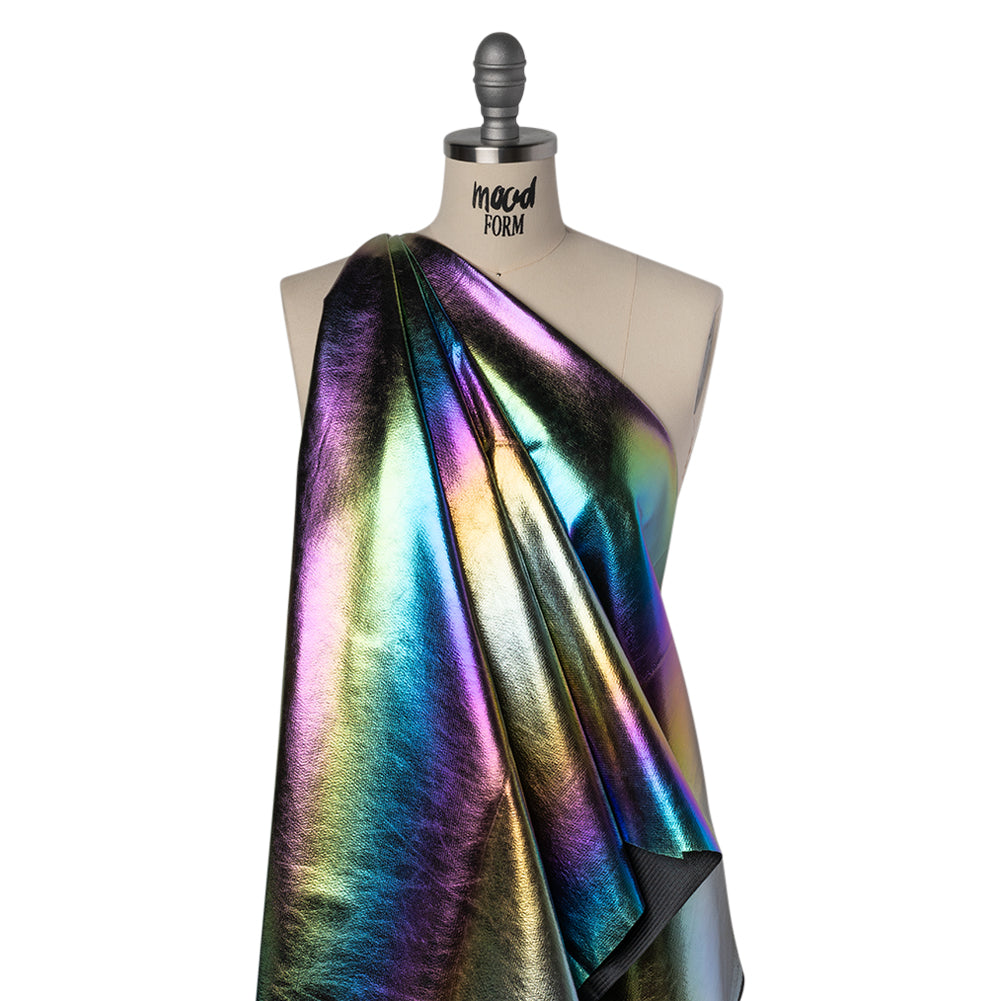 Crinkled Metallic Faux Leather - Bright Rainbow Ombre - Adriana Collection - Joann Fabrics