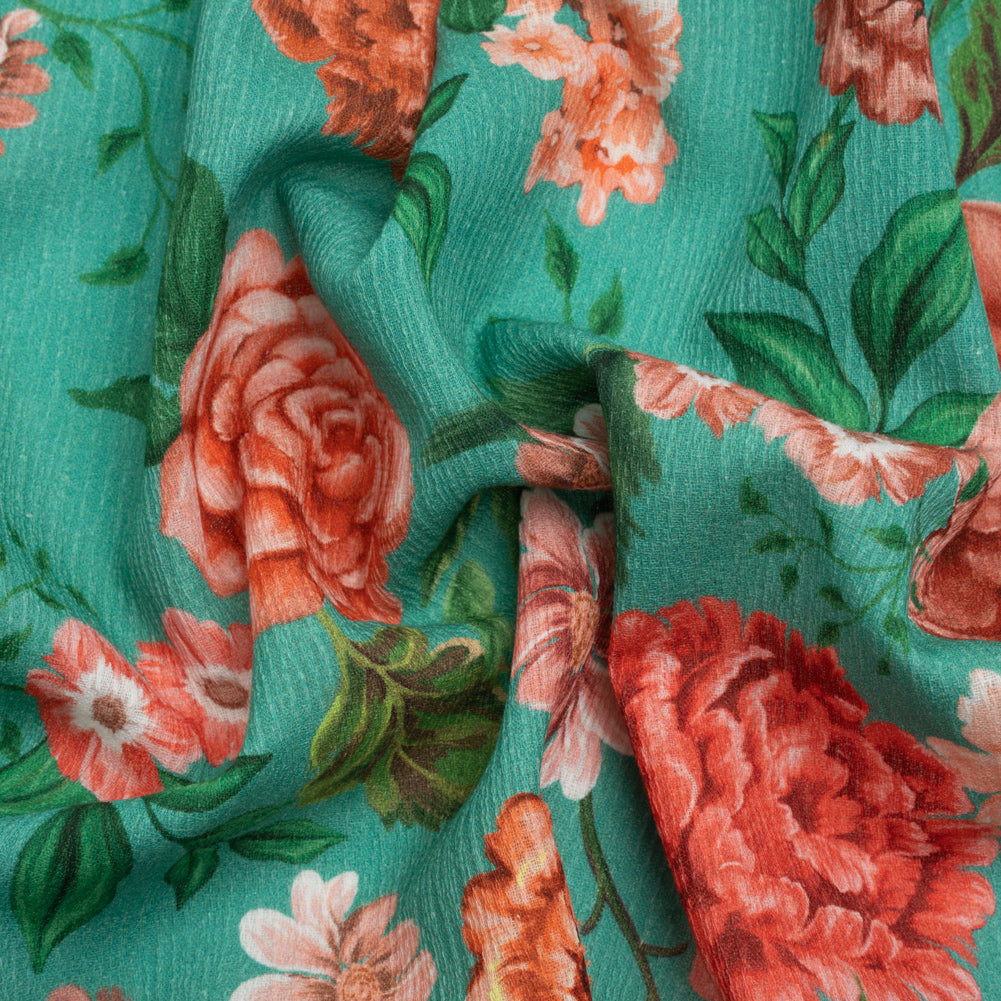 Mood Exclusive Teal Fluent in Love Slubbed Gauzy Cotton Woven - Joann Fabrics