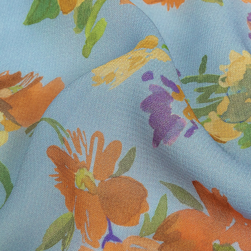 Mood Exclusive Blue Artist's Allure Viscose Georgette - Joann Fabrics
