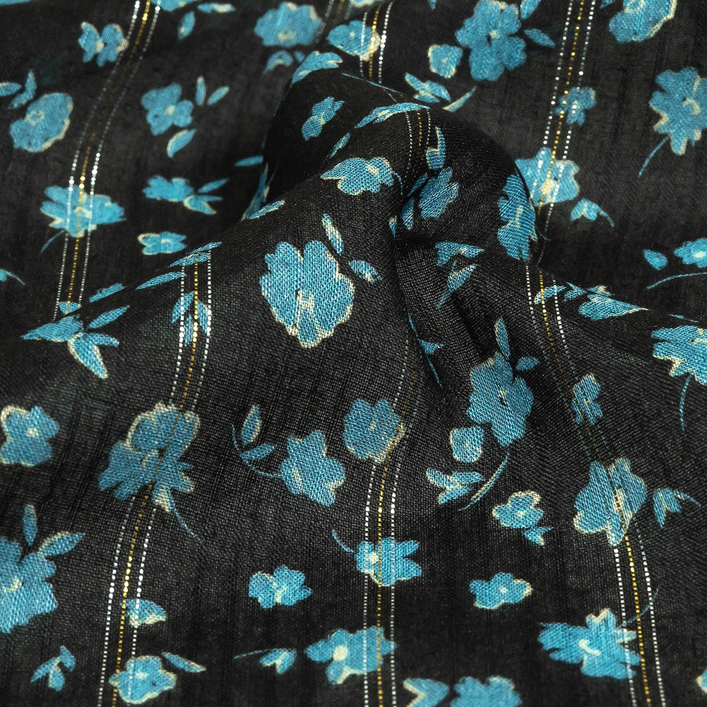 Mood Exclusive Tap Shoe Delicate Dignity Metallic Pinstriped Viscose Dobby - Joann Fabrics