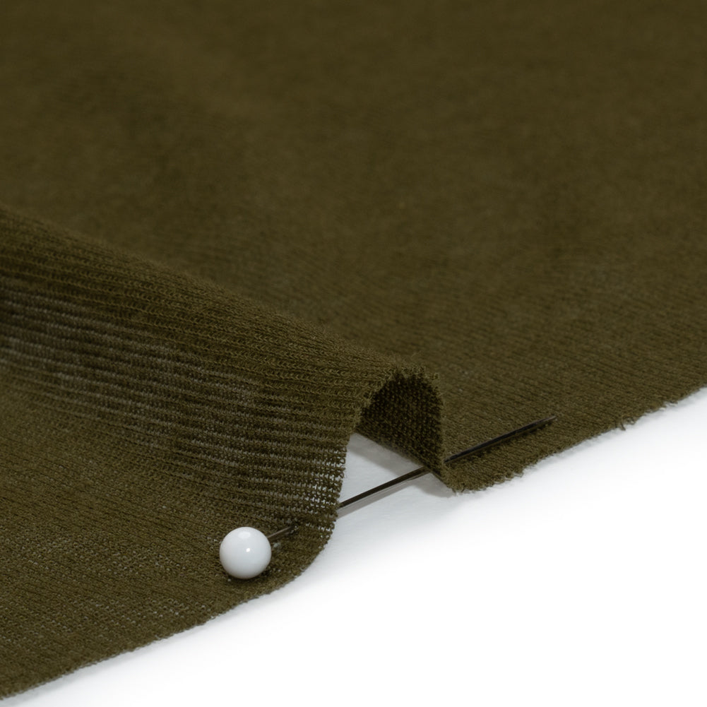 Lightweight Cotton Interlock Knit - Army Green - Designer Deadstock - Joann Fabrics