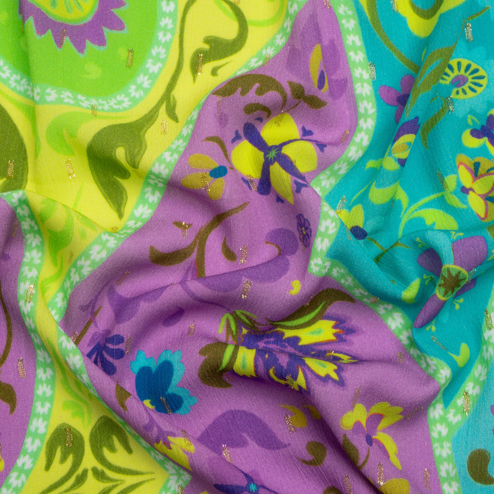 Mood Exclusive Bright Sights Metallic Dotted Crinkled Viscose Crepe - Joann Fabrics