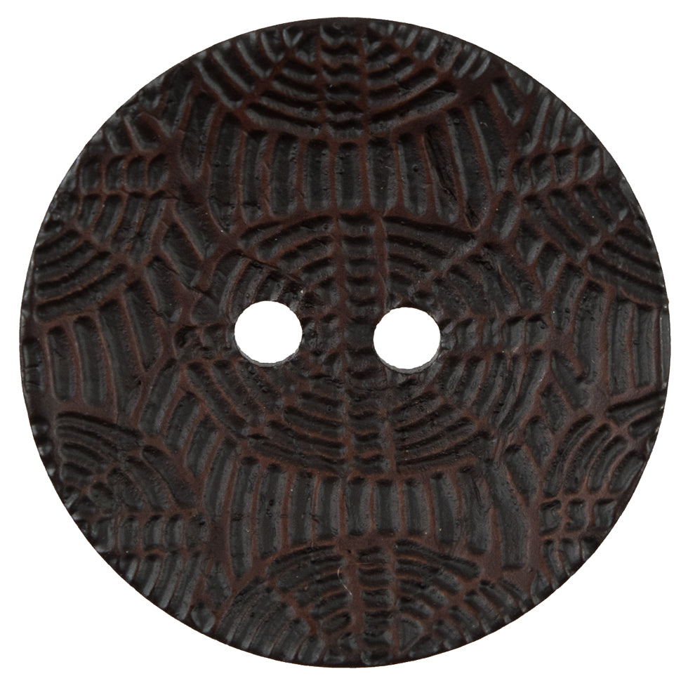 Italian Dark Brown Etched Coconut Button - 64L/40.5mm - Joann Fabrics