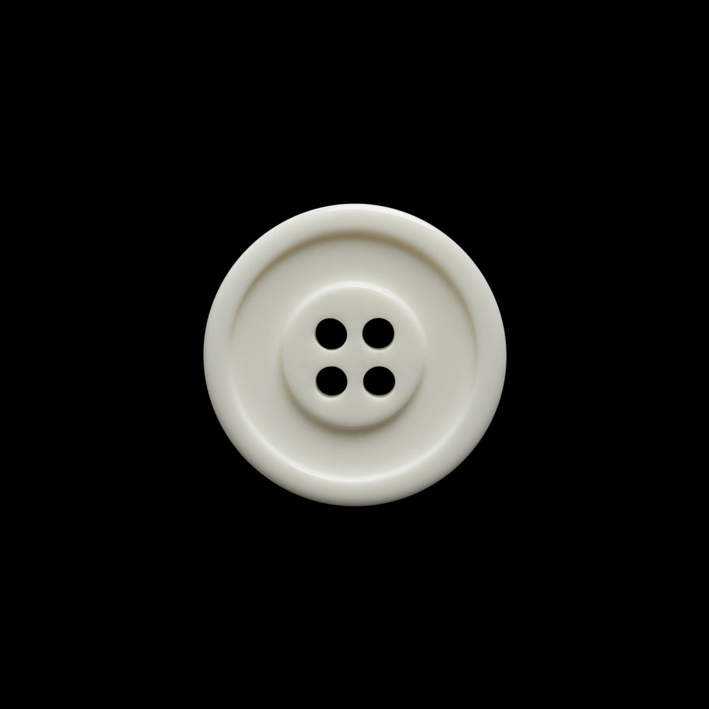 Off White Raised Center and Rim Plastic 4-Hole Button - 28L/18mm - Joann Fabrics