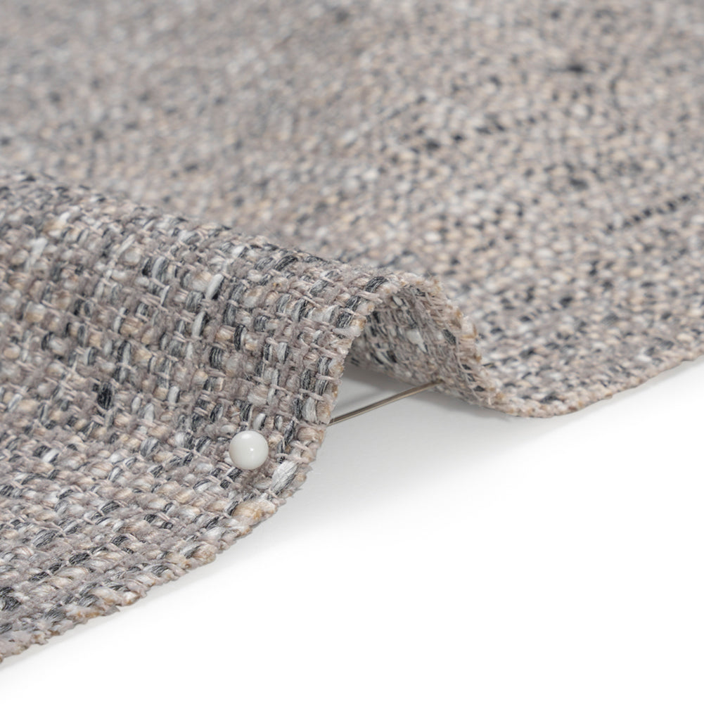 Tweed Upholstery Woven with Latex Backing - Silver - Heath Collection - Joann Fabrics