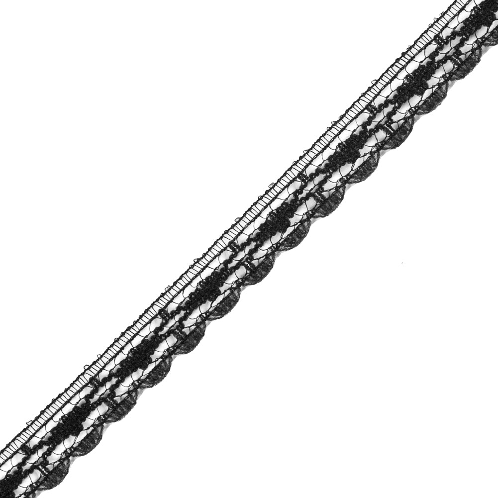 Black Fine Lace Trim - 0.5