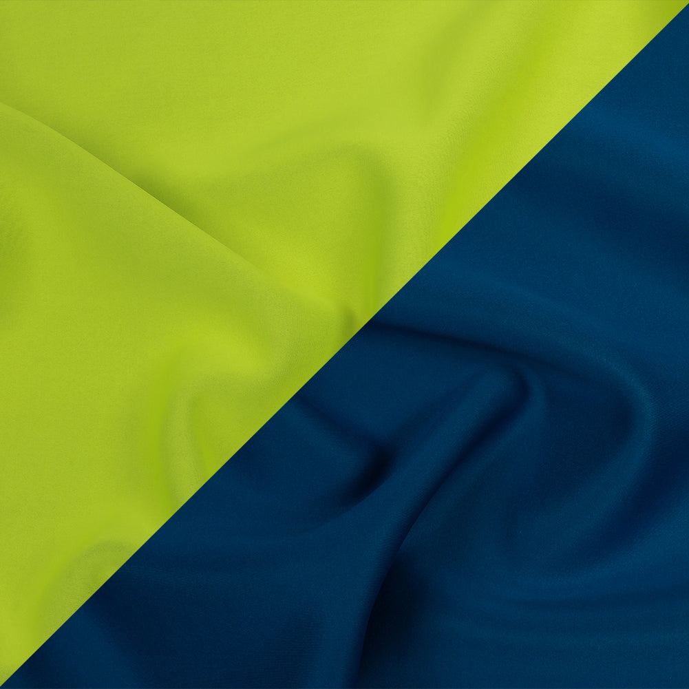 Double Faced Stretch Neoprene 3yd Bundle - Twilight Blue and Neon Lime - Wave Collection - Joann Fabrics