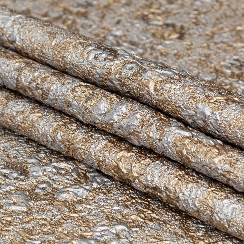 Gunmetal and Gold Luxury Metallic Brocade - Joann Fabrics