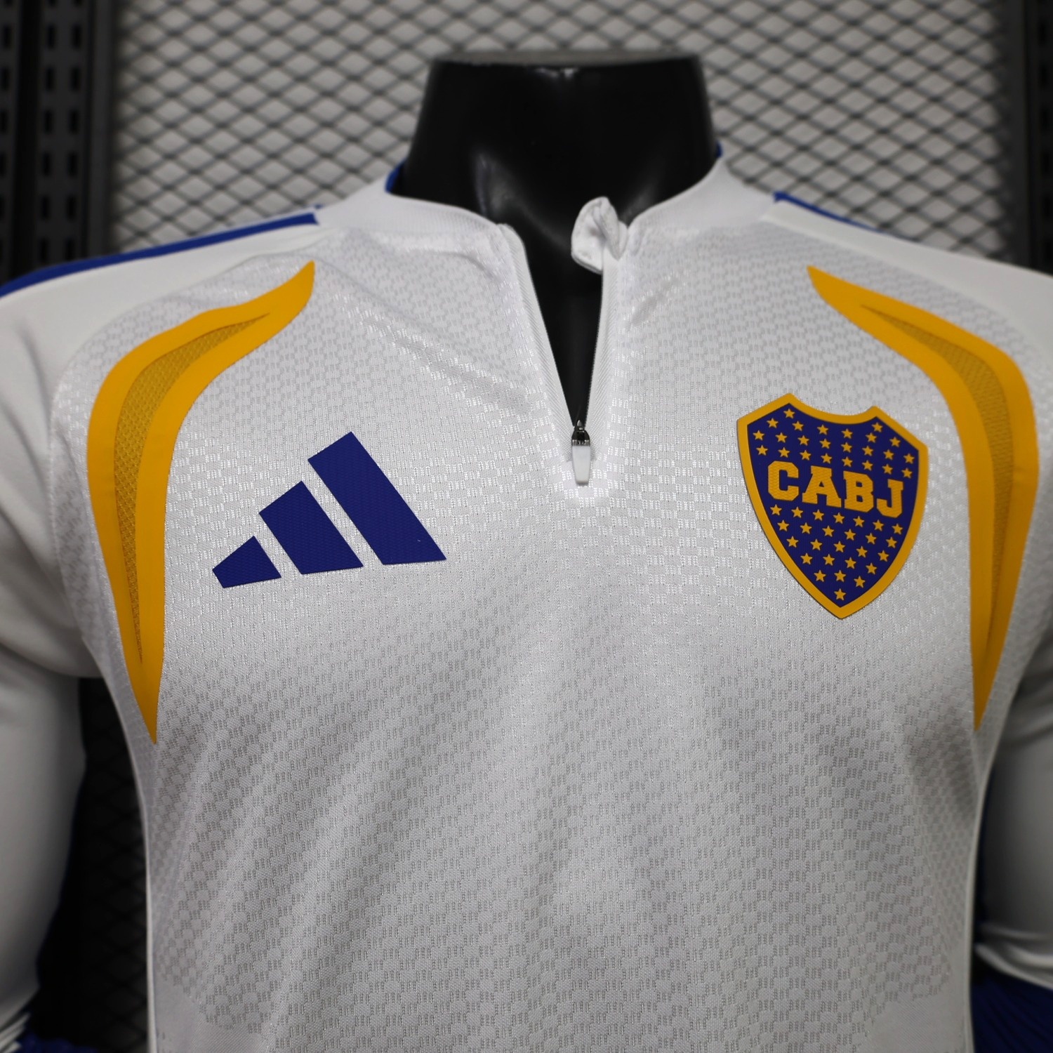 Boca Juniors 26-27 White Blue Long Sleeves Training Jersey - Player Version - UnitedFutballJersey
