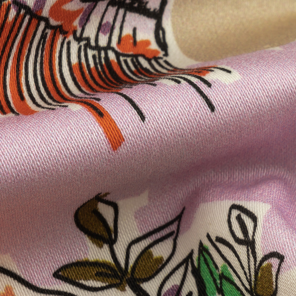 Stretch Cotton Sateen - Multicolor Indoor Spaces - Where You're Planted Print - Mood Exclusive Wisteria Collection - Joann Fabrics