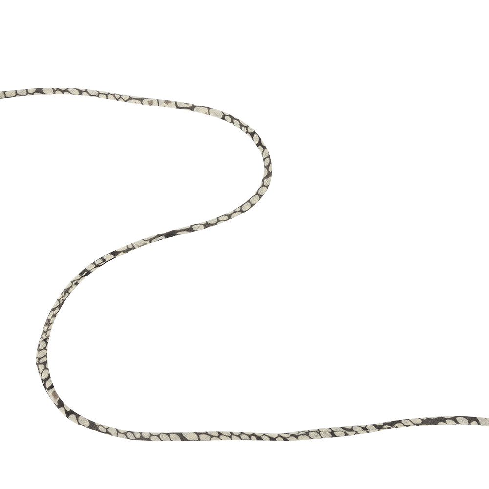 Agate Gray and Off-White Geometric Spaghetti Cord - 0.1875