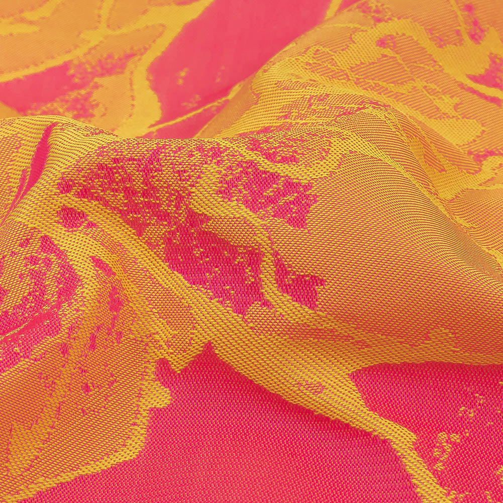 Neon Pink and Yellow Distressed Roses Luxury Brocade - Joann Fabrics