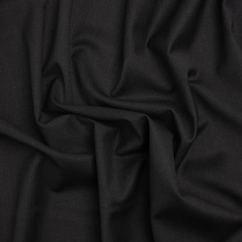 Stretch Wool Suiting - Heathered Black - Deadstock - Joann Fabrics