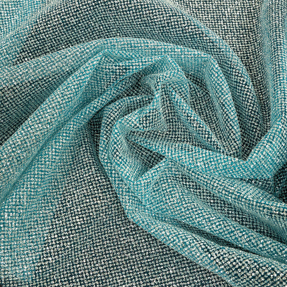Tulle with Metallic Platinum Glitter - Barrier Reef - Platina Collection - Joann Fabrics