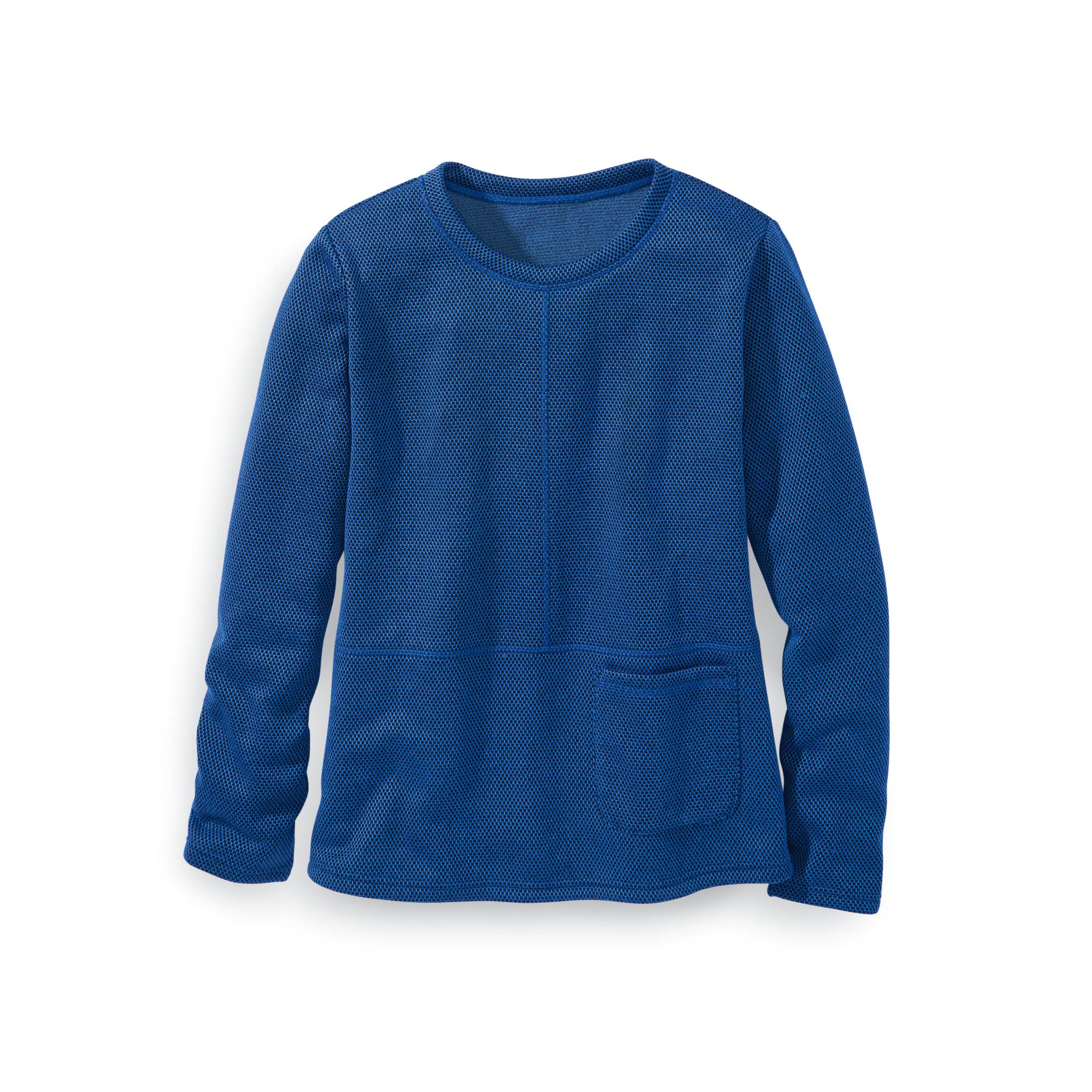 Seamed Pocket Pullover, Long Sleeves, Textured Knit - Northstyle Catalog