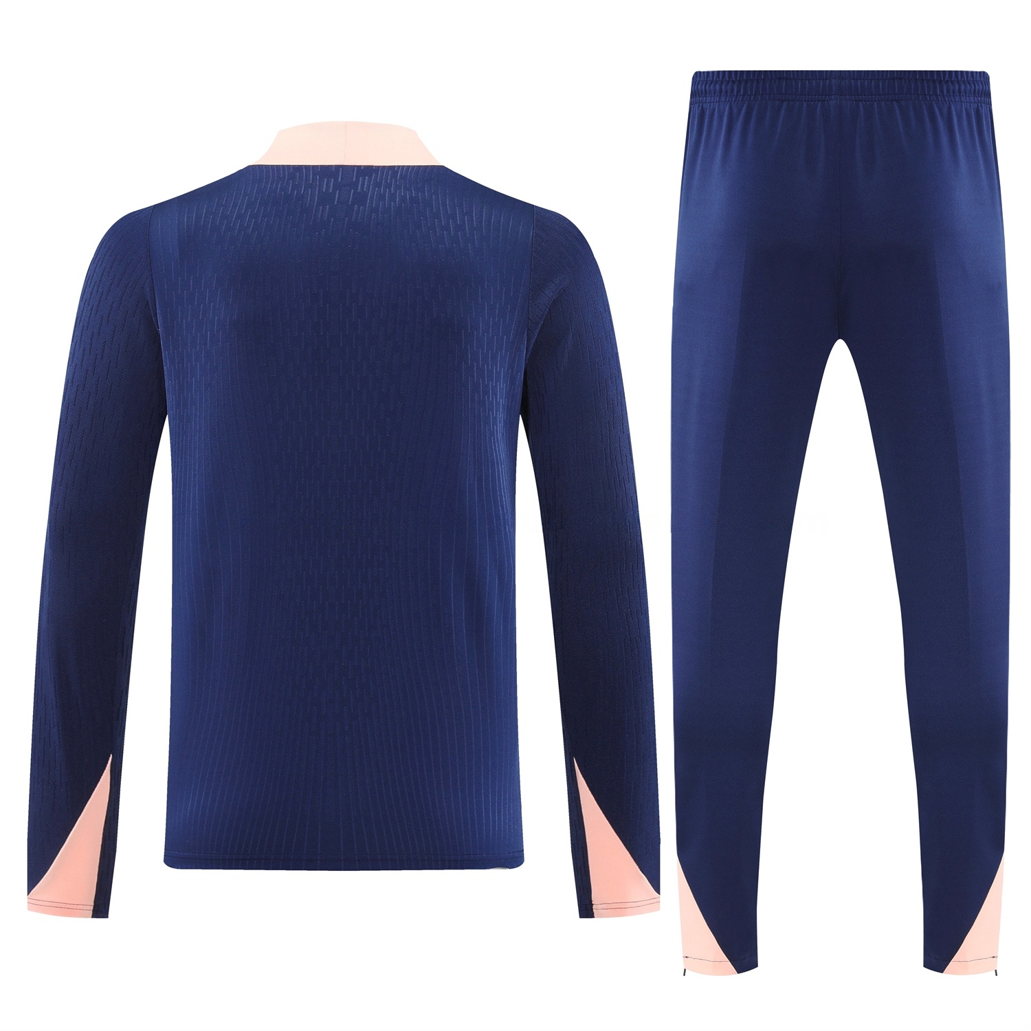 France 2026 Long Sleeve Training Set - Dark With Pink Top and Pants - UnitedFutballJersey