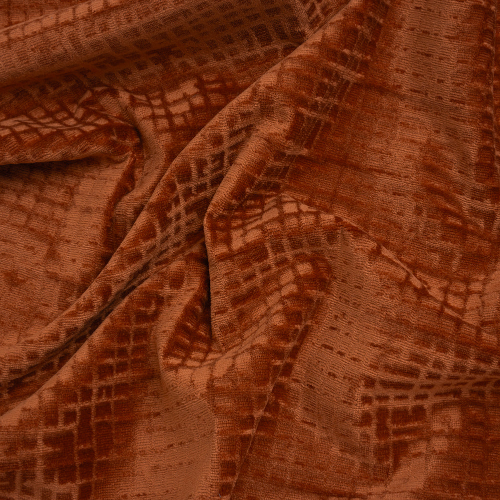 Polyester Upholstery Chenille - Baked Clay Grid Texture - Carolina Collection - Joann Fabrics