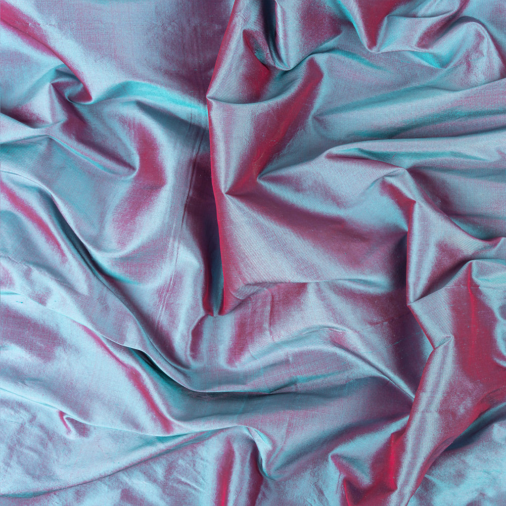 Iridescent Sky Blue and Magenta Silk Shantung - Joann Fabrics