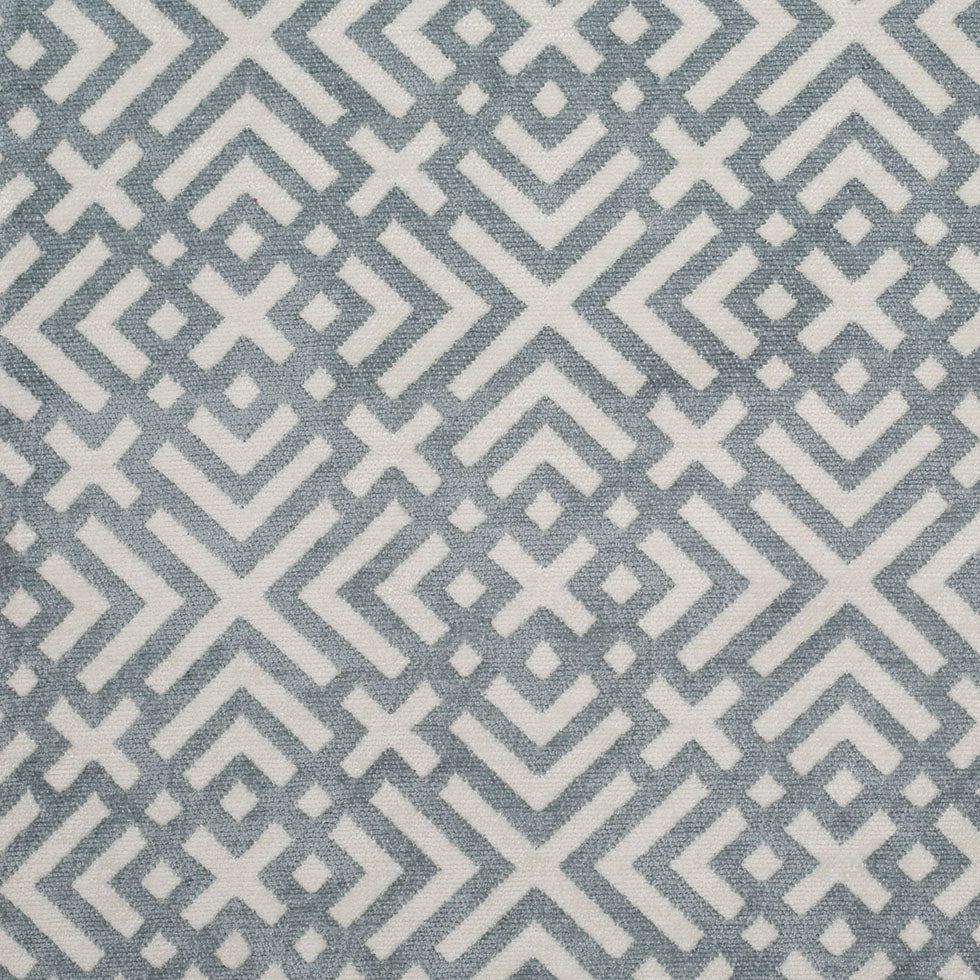 Mist Green and Erget White Geometric Acrylic-Polyester-Viscose Chenille - Joann Fabrics