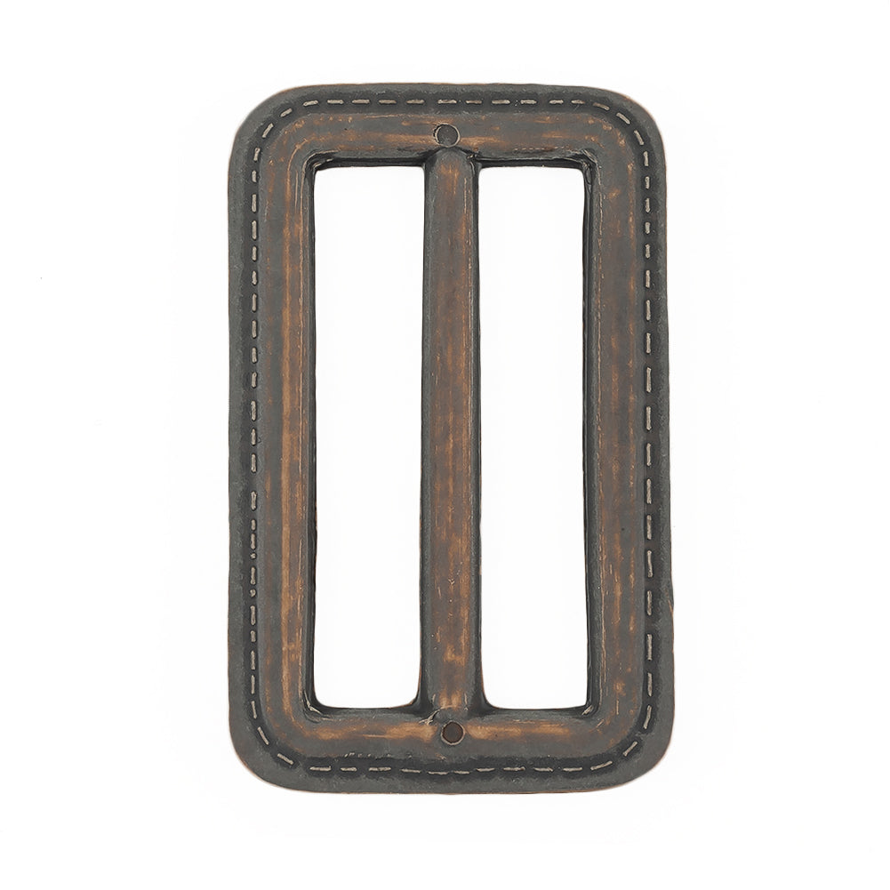 Italian Rugged Brown Faux Leather Slider - 2.5