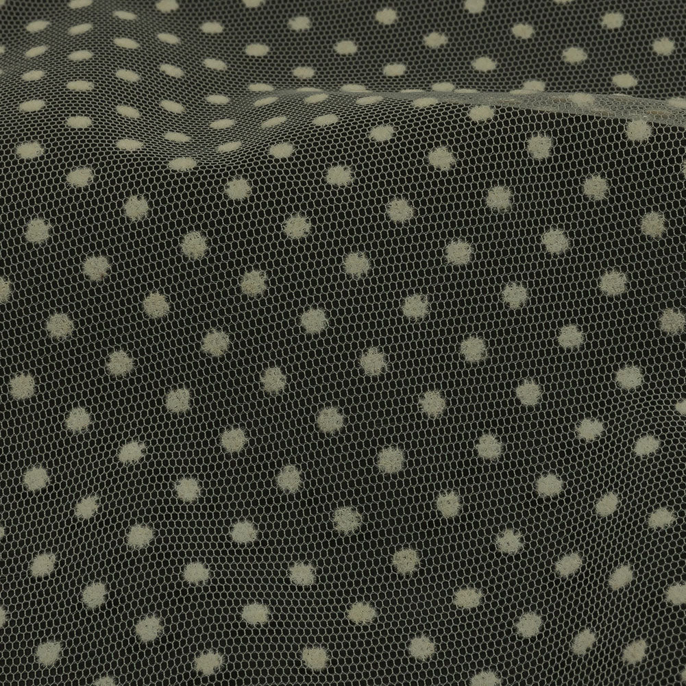 Famous Australian Designer Rutabaga Flocked Polka Dots Polyester Tulle - Joann Fabrics