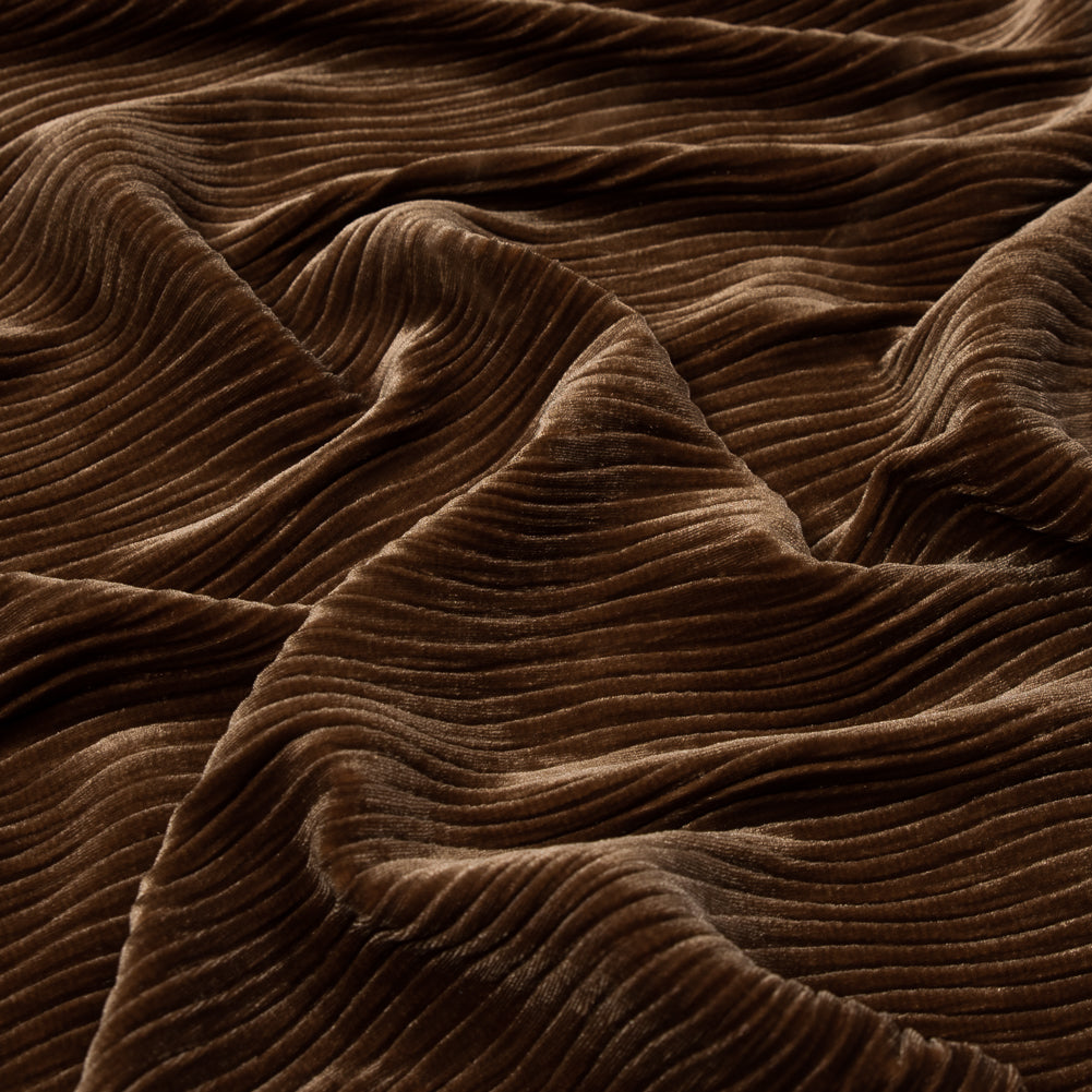Wavy Crinkled Velour - Curry Gold - Yvonne Collection - Joann Fabrics