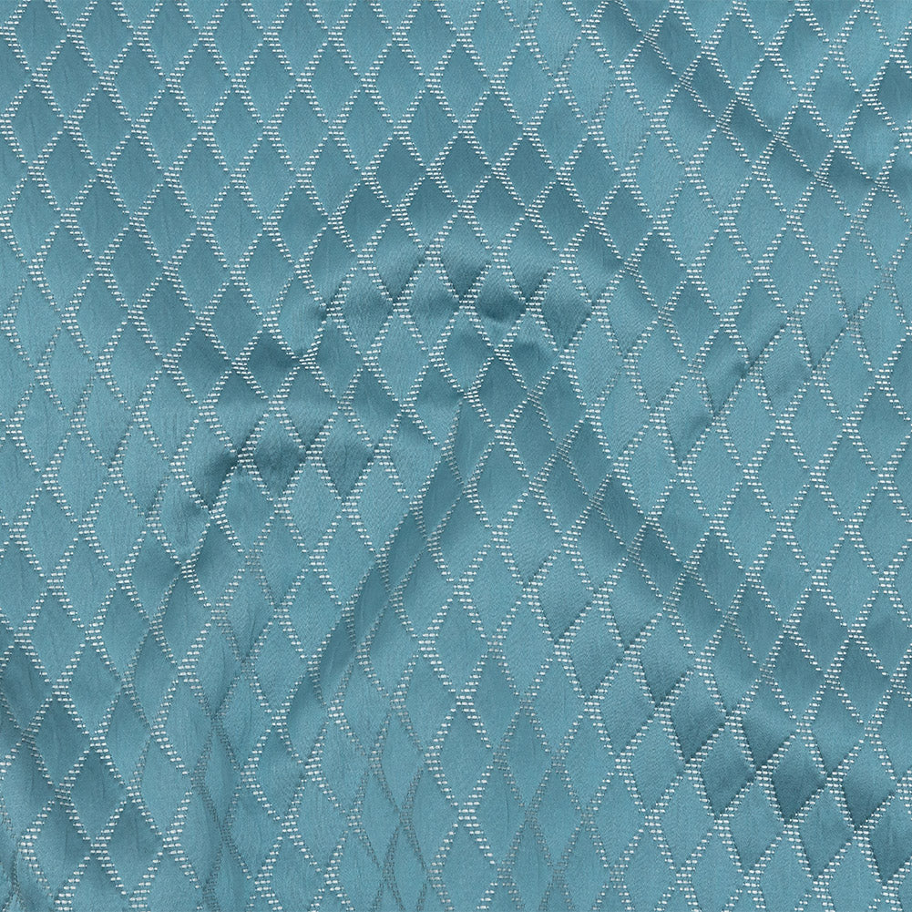 Satin-Faced Jacquard - Sky Shadow Diamonds - British Imported - Joann Fabrics