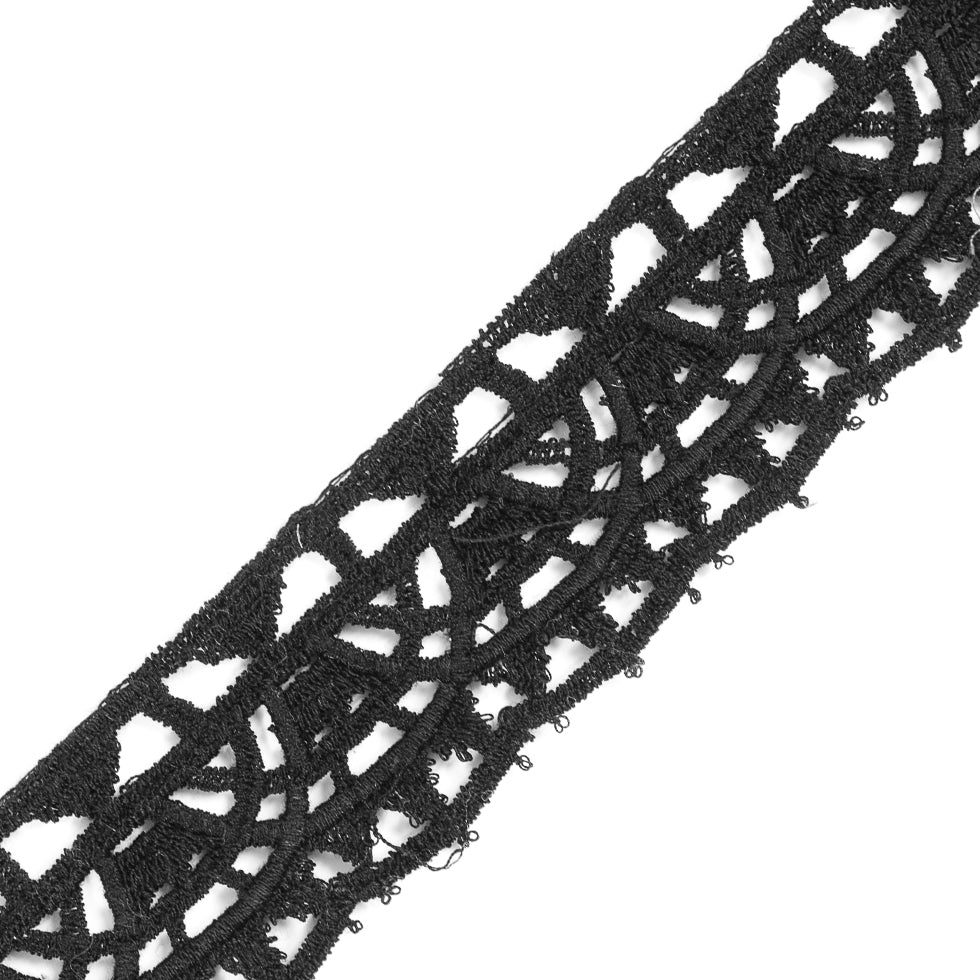 Black Venise Lace Trim - 1.625