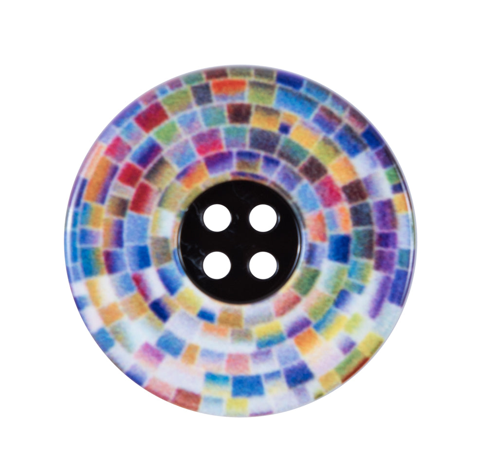 Italian Mulit-Colored Printed Button - 48L/30.5mm - Joann Fabrics