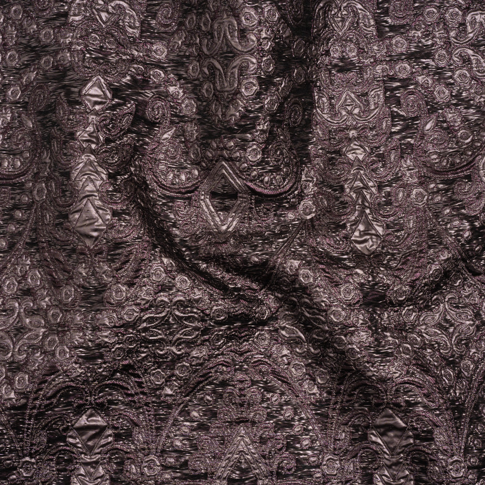 Metallic Luxury Brocade - Dusk Purple Fancy Chandeliers - Joann Fabrics
