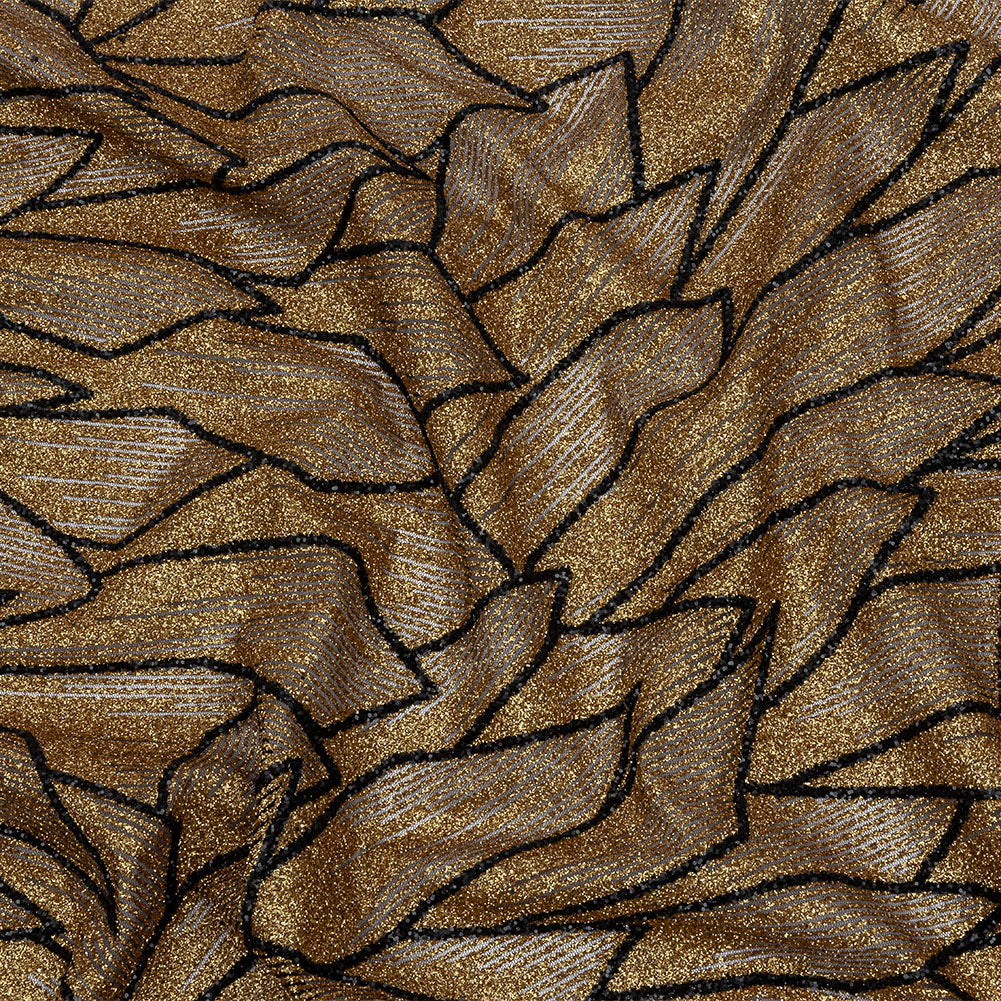 Glitter Tulle - Gold and Black Geometric Shards - Joann Fabrics