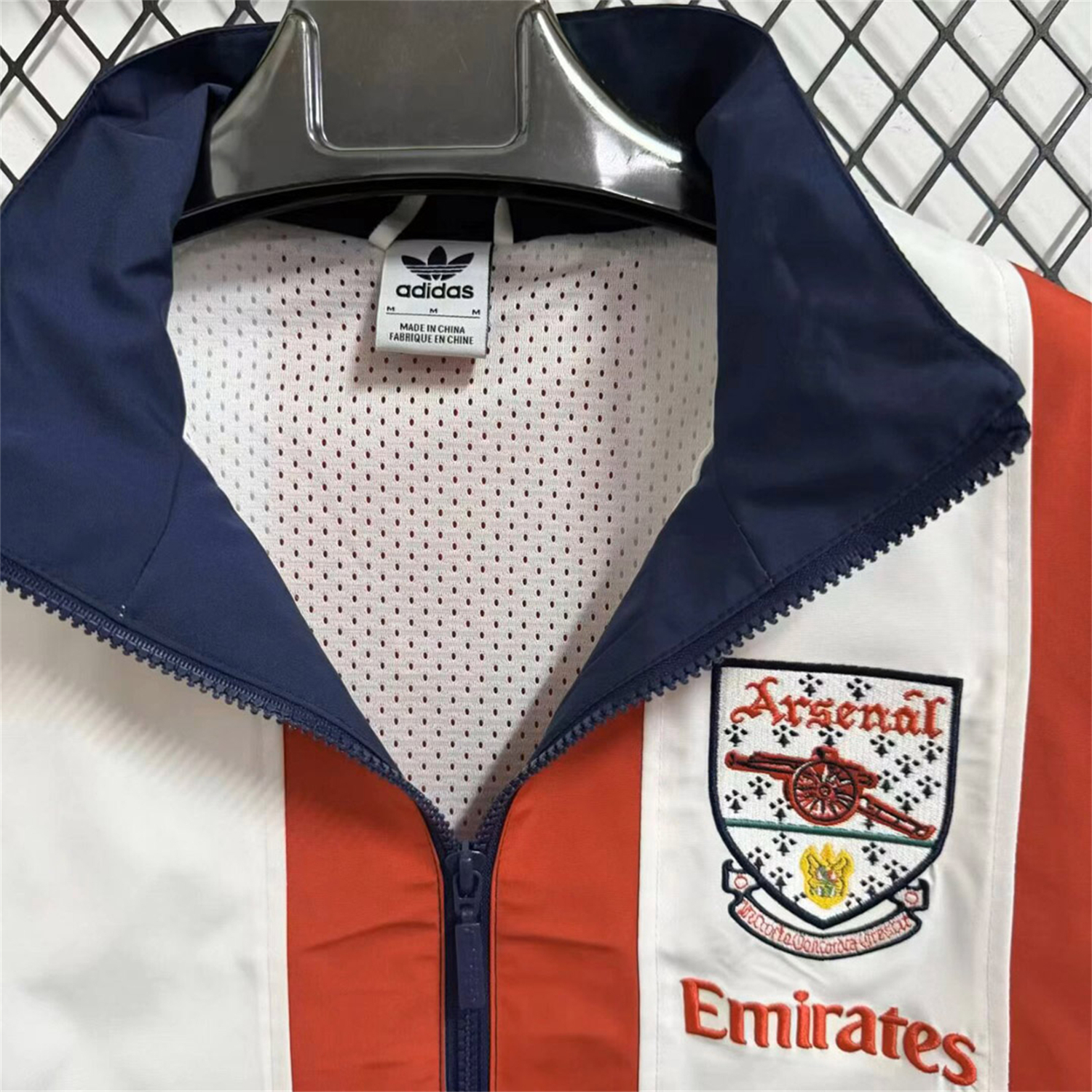 Arsenal 26-27 EQT Windbreaker Jacket - Navy Red White - UnitedFutballJersey