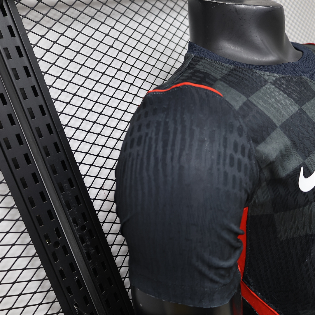 Croatia 2026 Dark Gray Checkered Pattern Checkerboard Special Edition Jersey - Player Version - UnitedFutballJersey