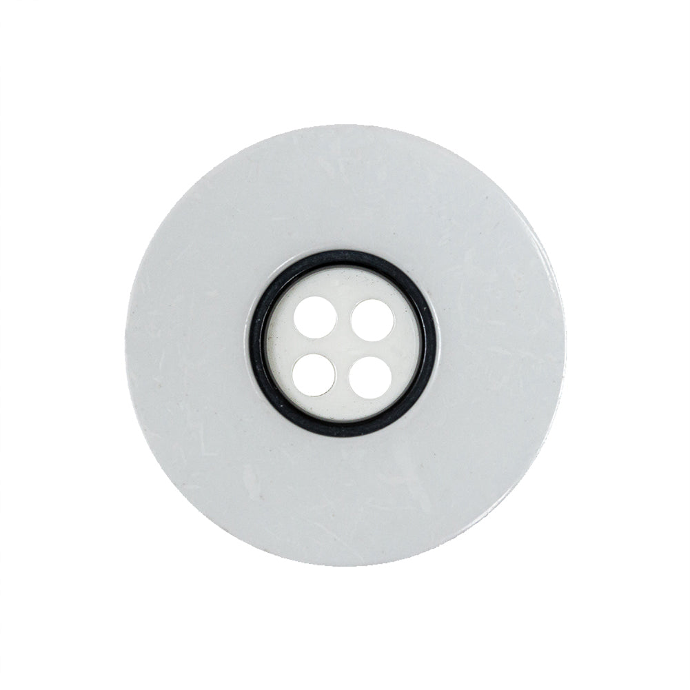 White and Black 4-Hole Plastic Button - 40L/25.5mm - Joann Fabrics