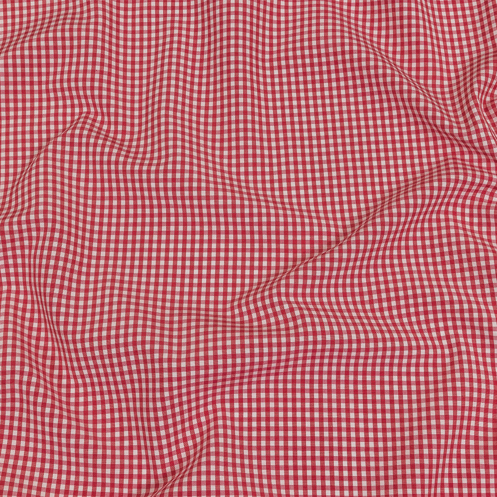 Red and White Checked Cotton and Polyester Shirting - Joann Fabrics