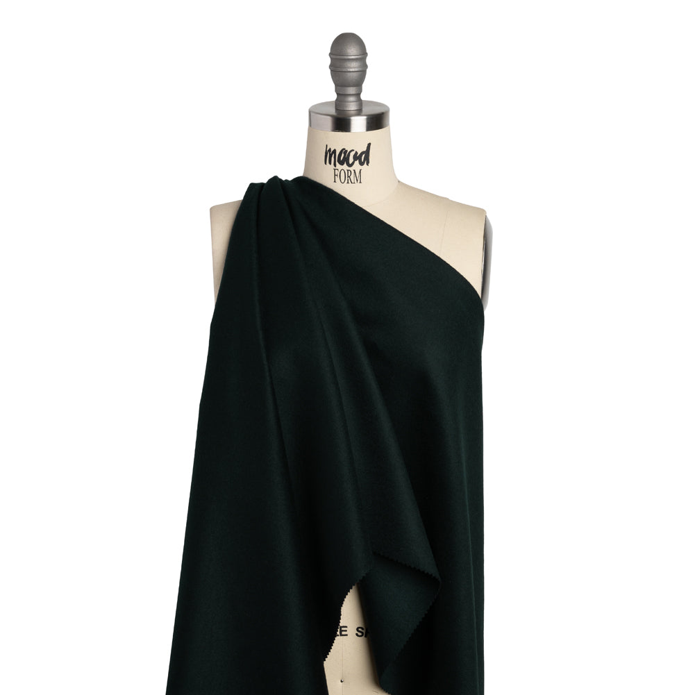 Brushed Lightweight Wool Blend Coating - Rain Forest Green - Ellamar Collection - Joann Fabrics