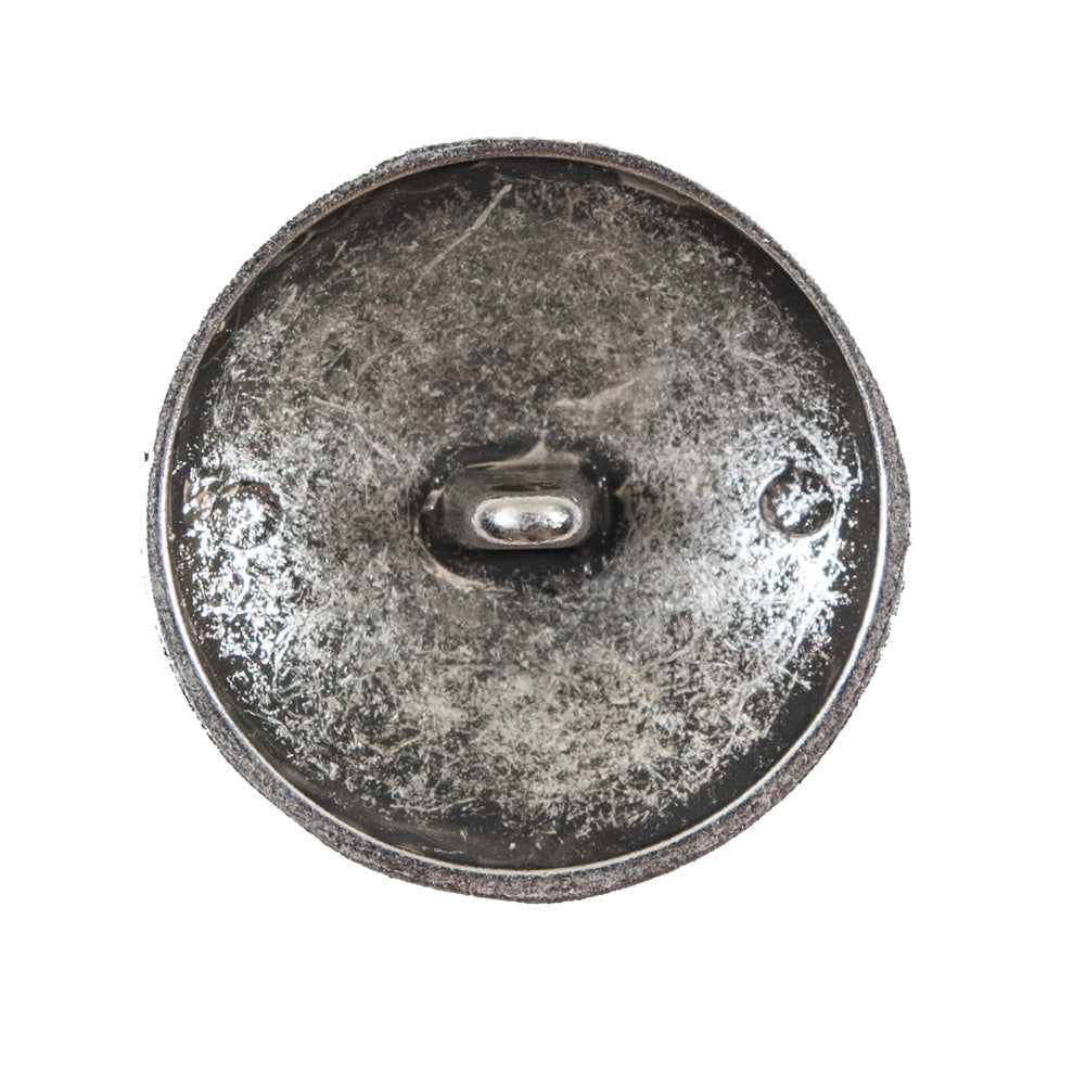 Italian Aqua and Silver Floral Metal Button - 44L/28mm - Joann Fabrics